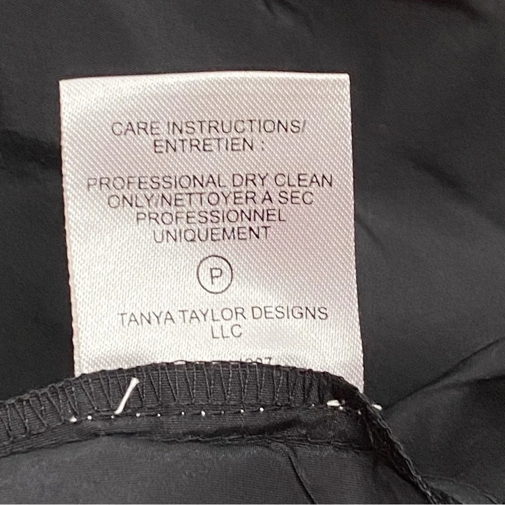 TANYA TAYLOR BLACK TIERED TAFETTA LARA MIDI SKIRT pull on stretchy waist - Picture 10 of 10